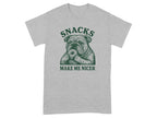 Snacks Make Me Nicer Dog Print Tee