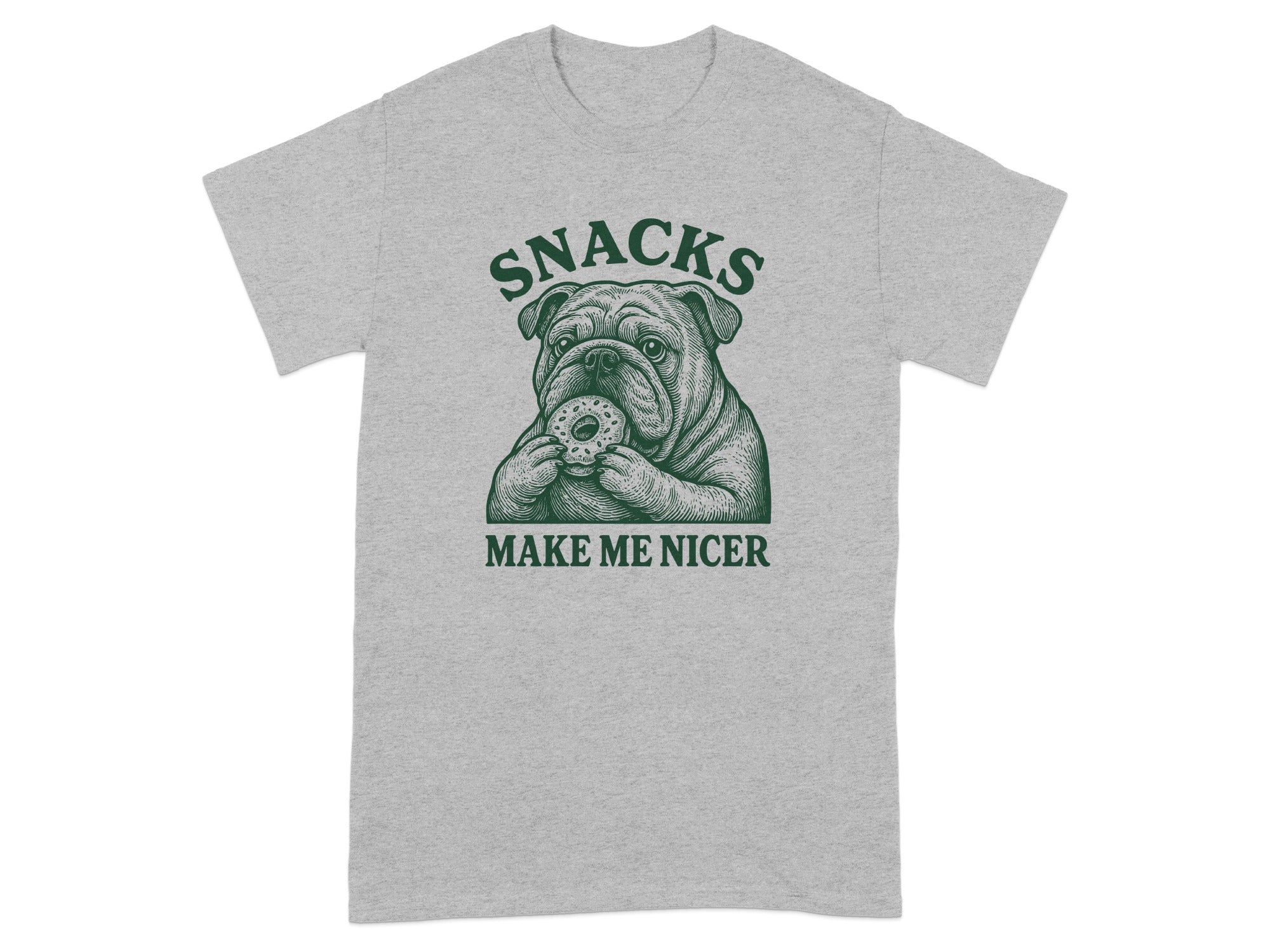 Snacks Make Me Nicer Dog Print Tee
