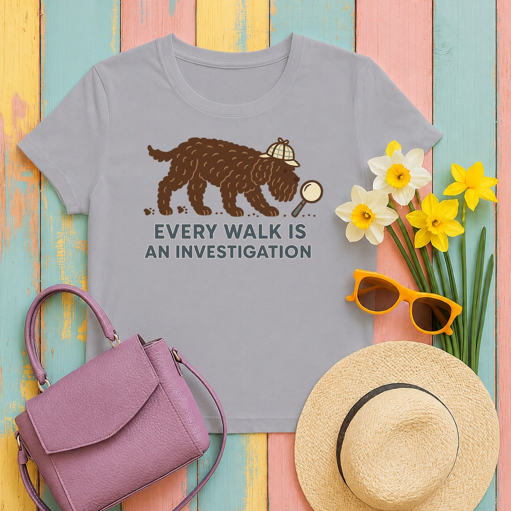 Barbet Every Walk Is an Investigation Tee in Athletic Heather