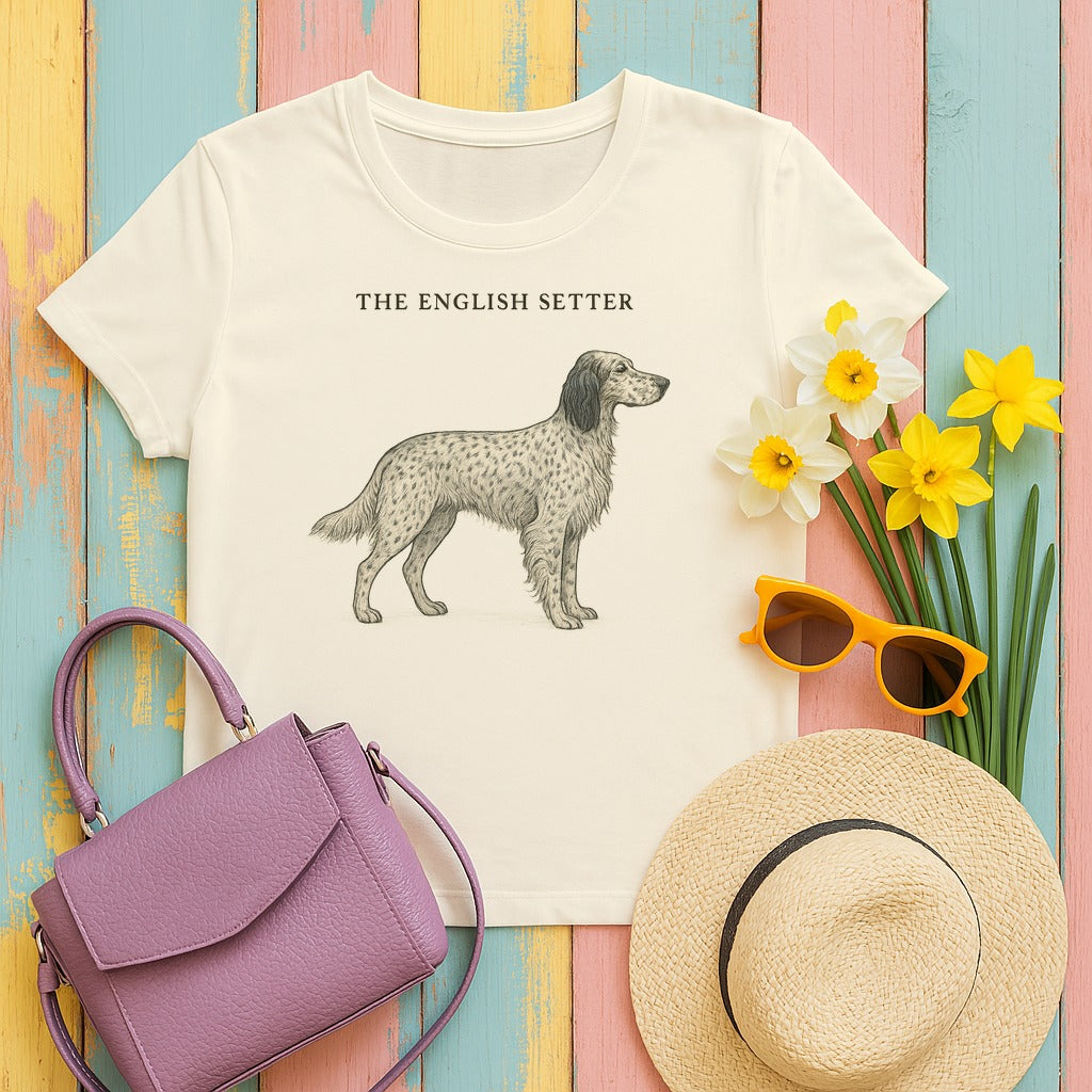 The English Setter Field Guide Tee in Natural