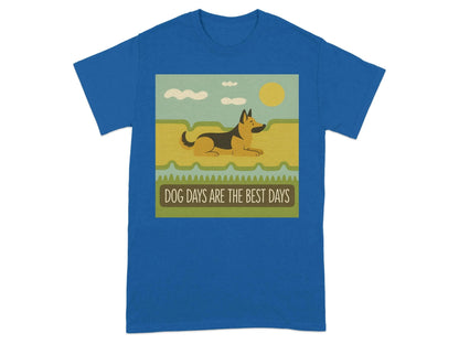 Dog Days Are The Best Days German Shepherd T-Shirt Royal T-shirt