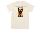 T-shirt with text "Emotionally Manipulative Since Birth" and a puppy illustration.