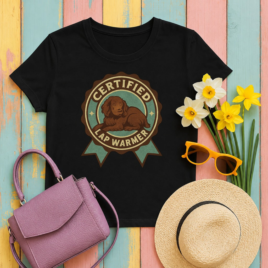 Boykin Spaniel Certified Lap Warmer T-shirt in Black