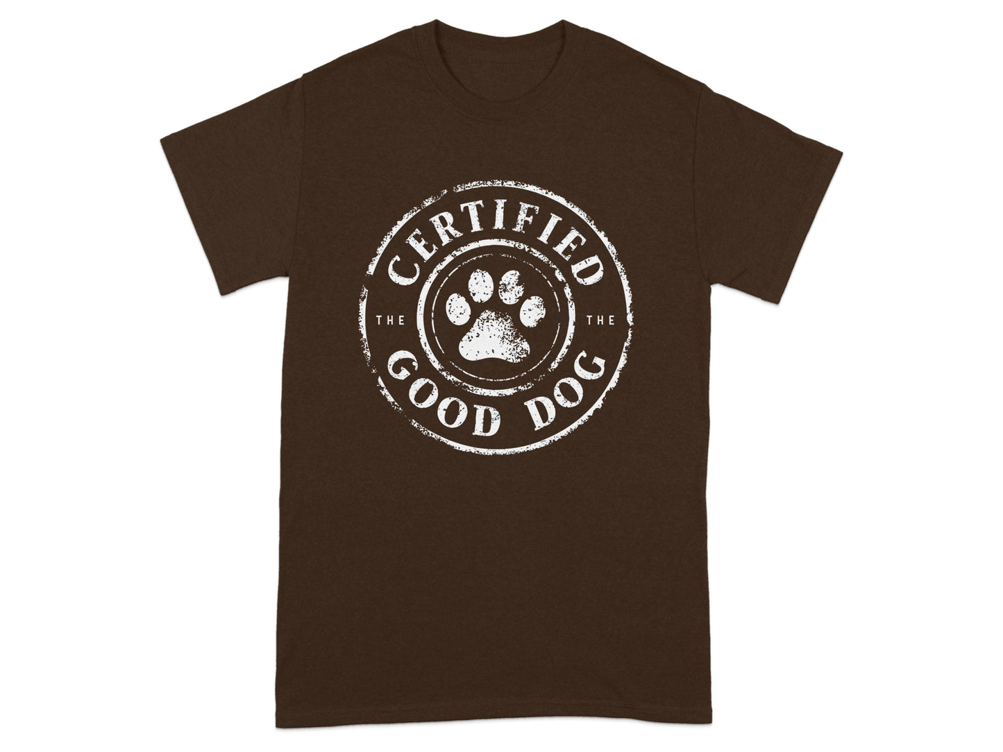Certified Good Dog Paw Print Graphic T-Shirt product