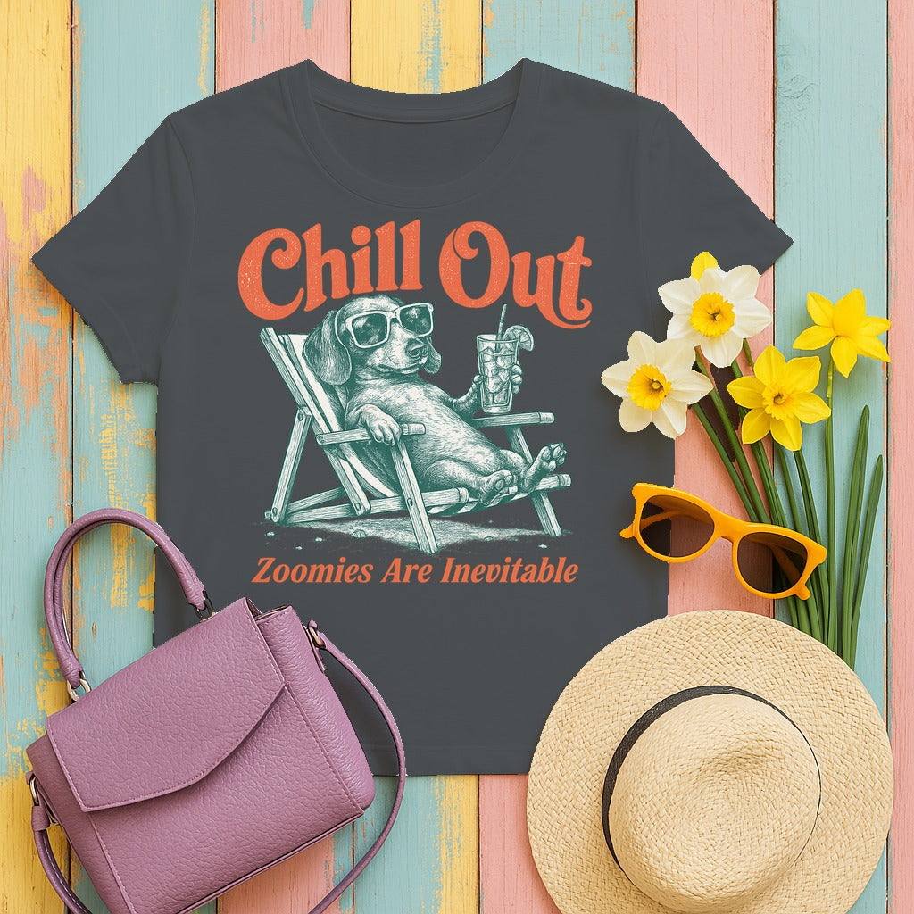 Chill Out Beagle T-Shirt in Charcoal