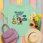 The Beagle Logic Flowchart T-Shirt in Mint Green