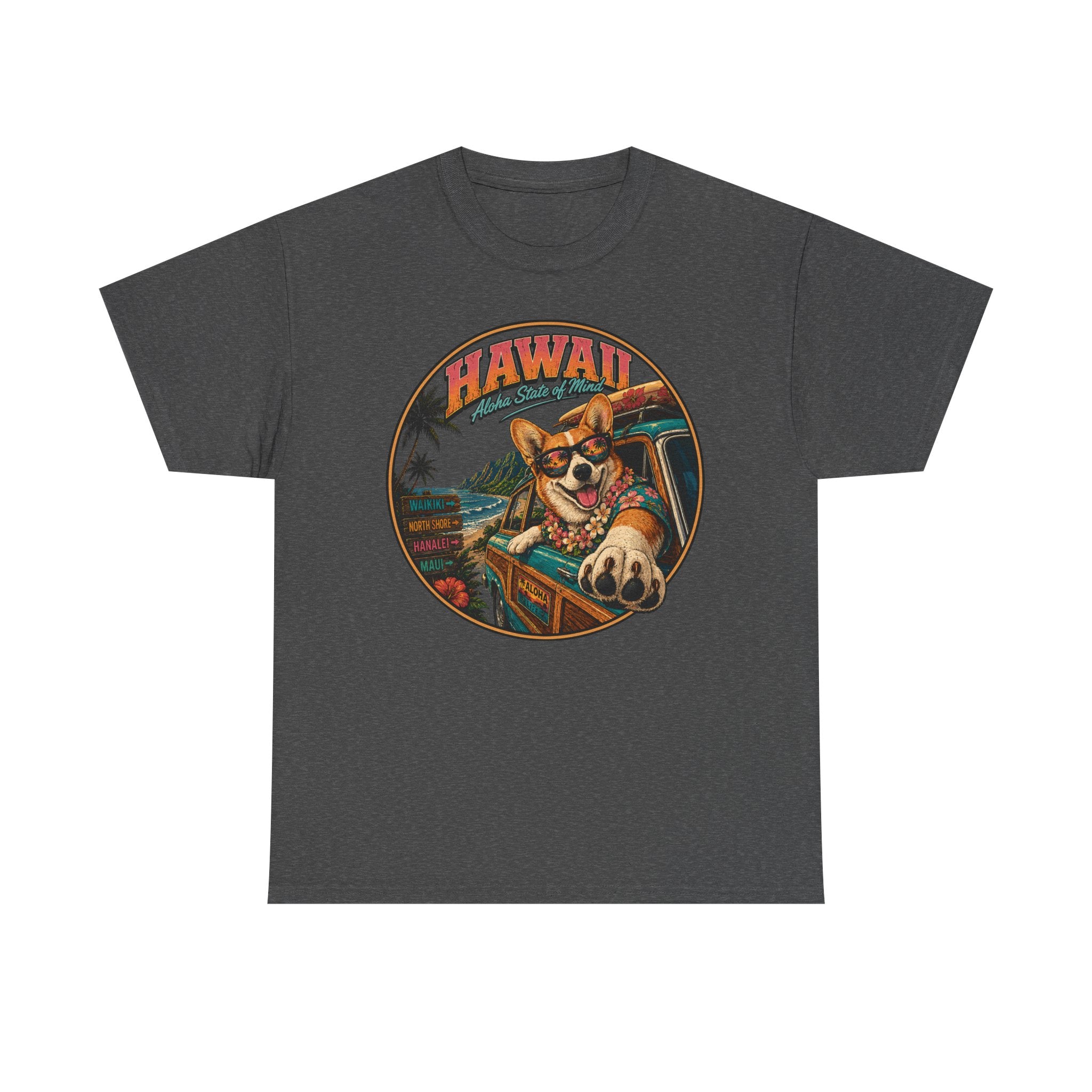 Aloha Corgi Island Hopper T-shirt