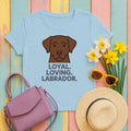 Loyal Labrador Love Graphic T-Shirt in Light Blue