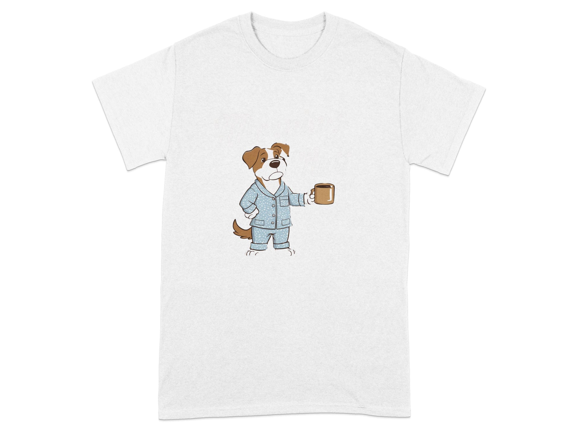 Funny Dog Drinking Coffee Graphic T-Shirt Product