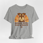 Peace Love and a Beard Schnauzer T-Shirt
