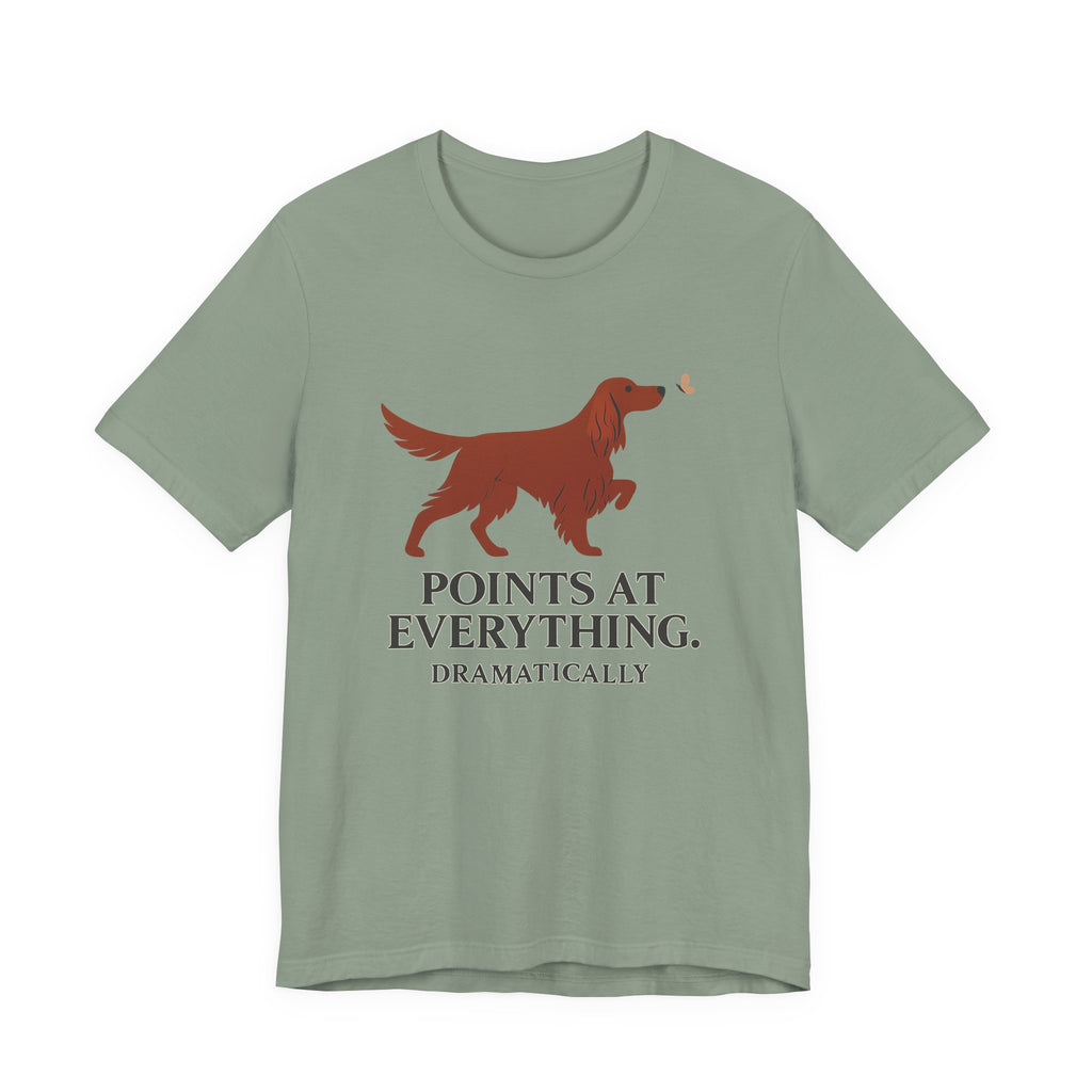 Irish Setter Points at Everything Dramatically Tee