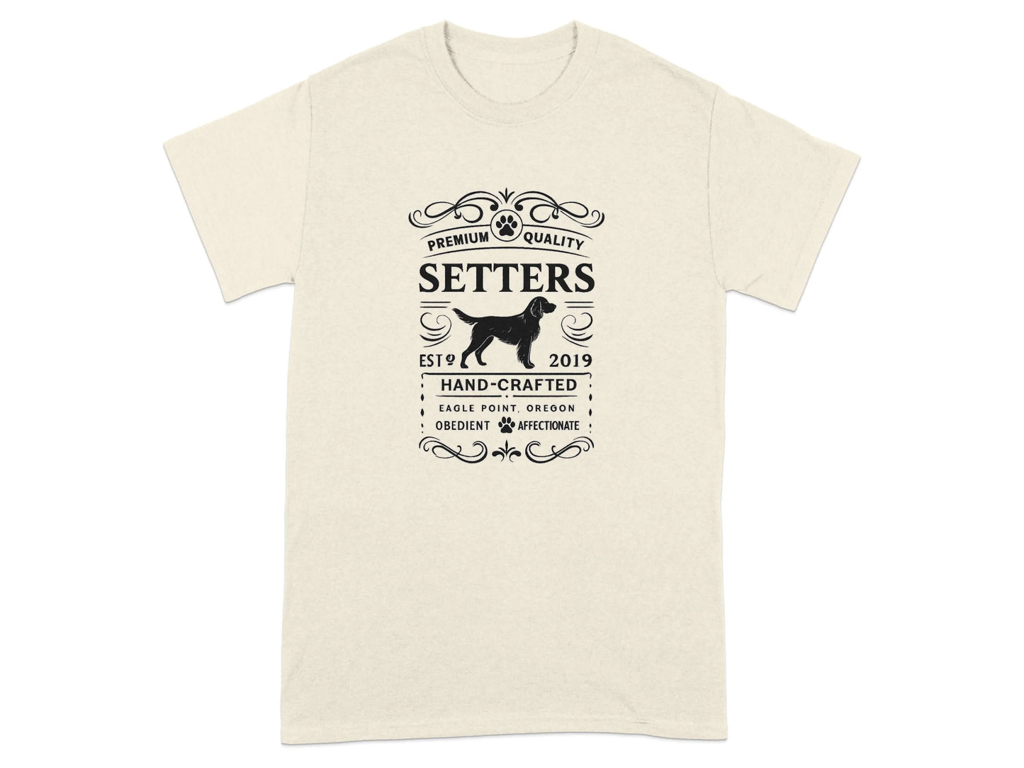 Premium Quality Setters Hand-Crafted T-Shirt Natural Physical Item