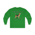 Beagle Barking at Nothing Long Sleeve Tee in Irish Green