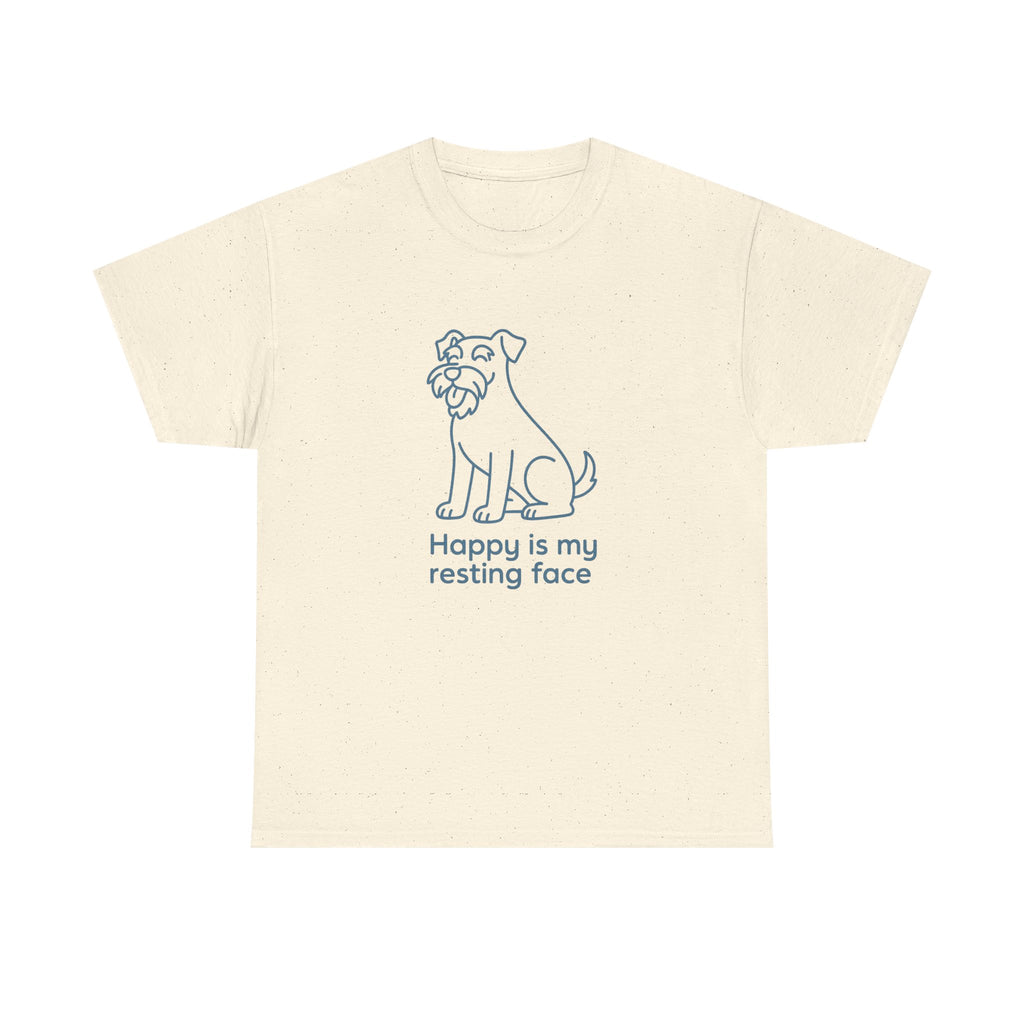 Happy Is My Resting Face - Funny Schnauzer Tee
