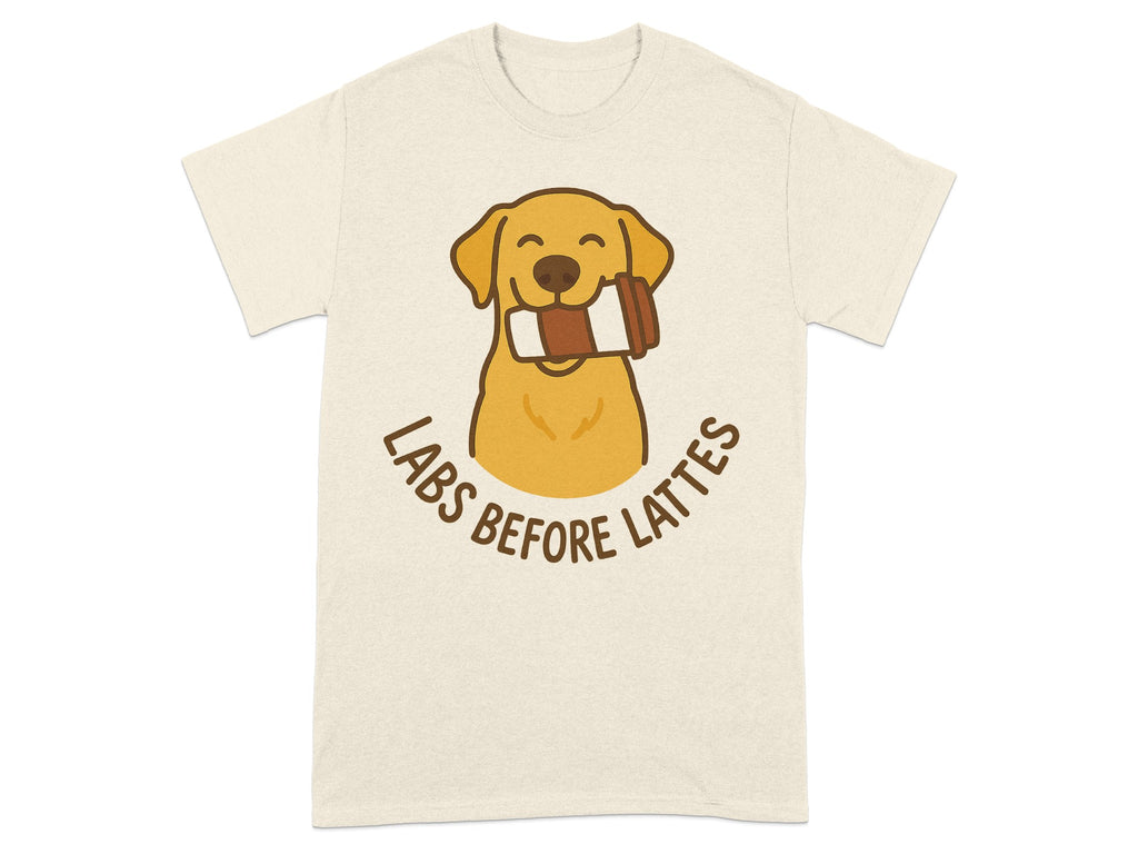 Labs Before Lattes Dog with Coffee T-Shirt