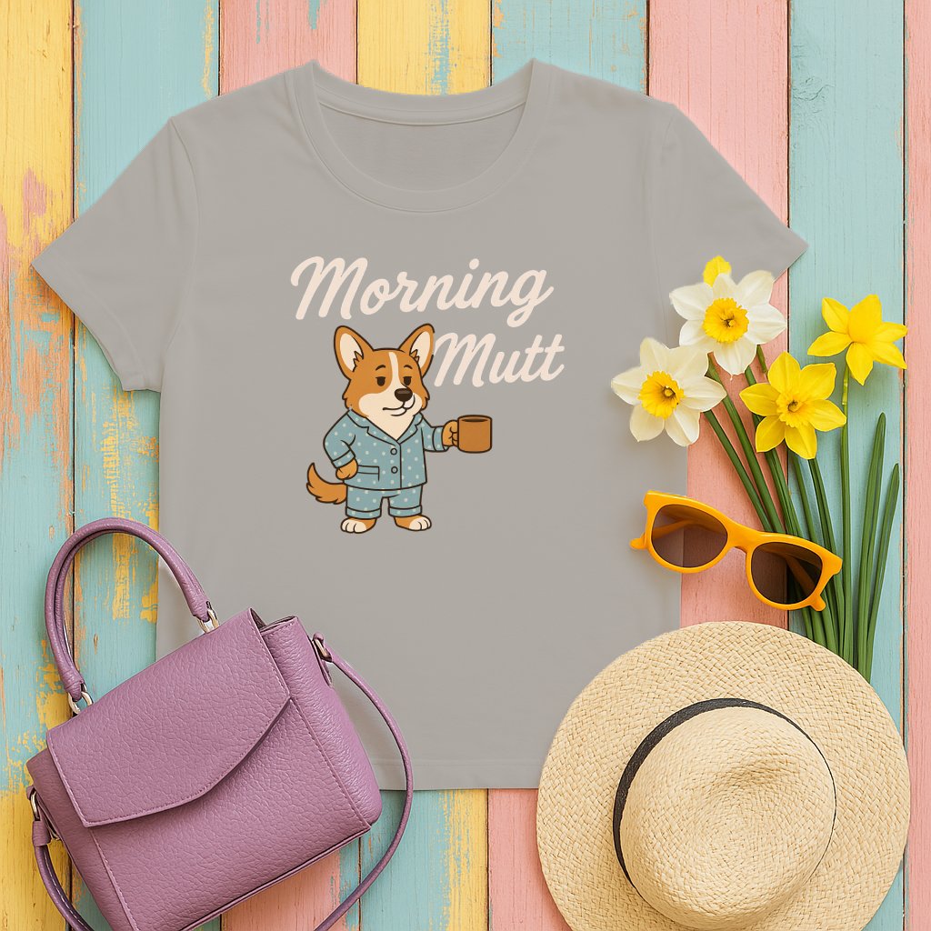 Morning Mutt Graphic T Shirt Cute Dog Lover Product