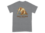 Bracco Italiano dog illustration with "TRUST THE NOSE" text on t-shirt.