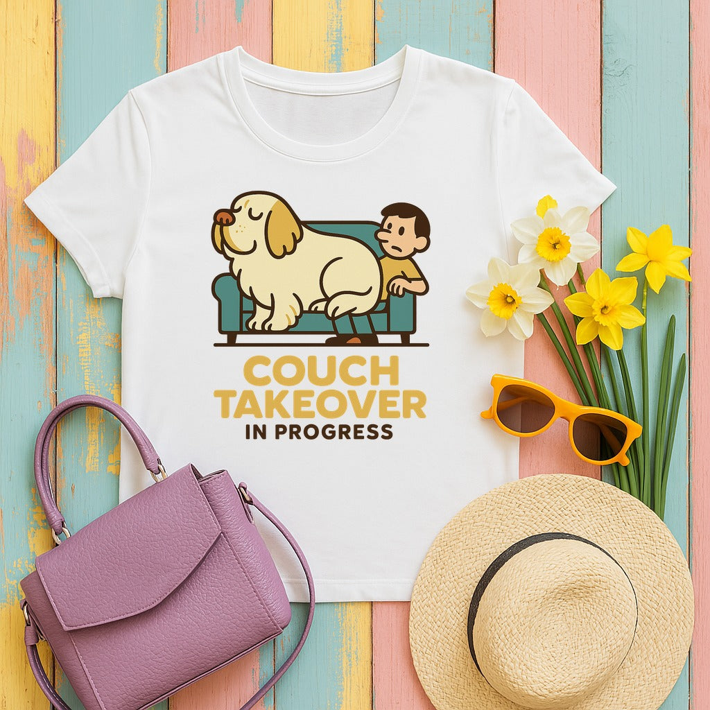 Clumber Couch Takeover Tee in White