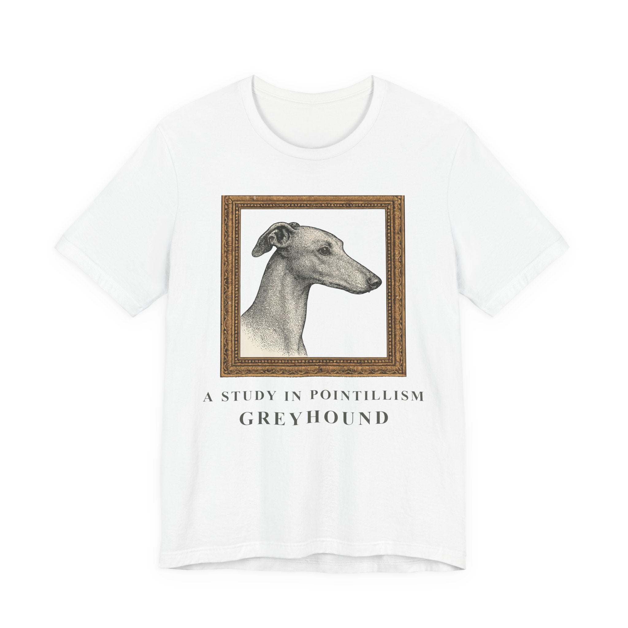 Greyhound A Study in Pointillism Tee