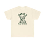 Snacks Make Me Nicer Corgi with Donut Graphic T-Shirt