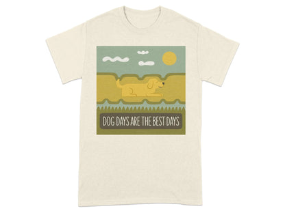 Dog Days Are the Best Days Golden Retriever T-Shirt Natural T-shirt