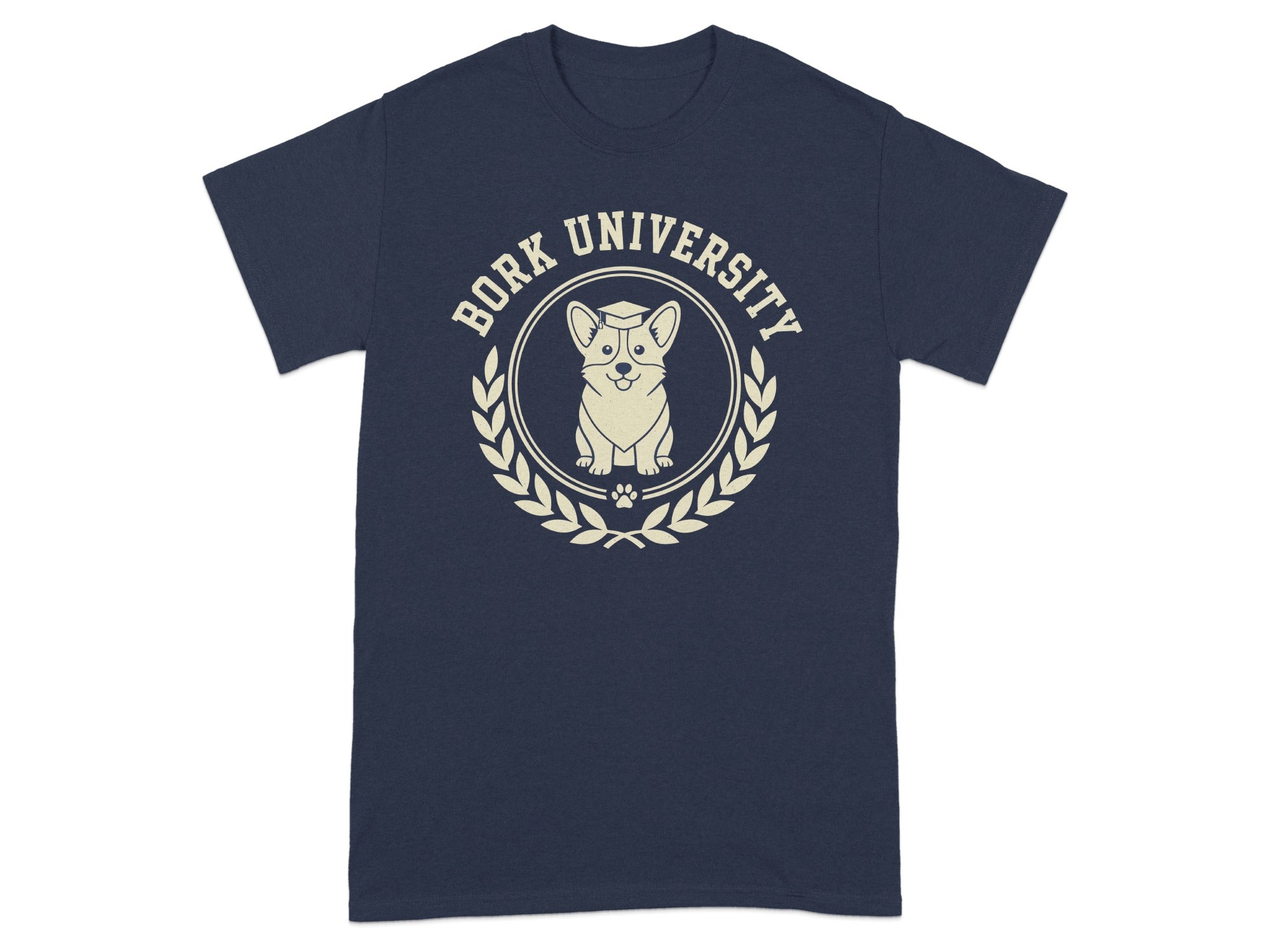 Bork University Dog Graphic Tee Perfect for Corgi Lovers