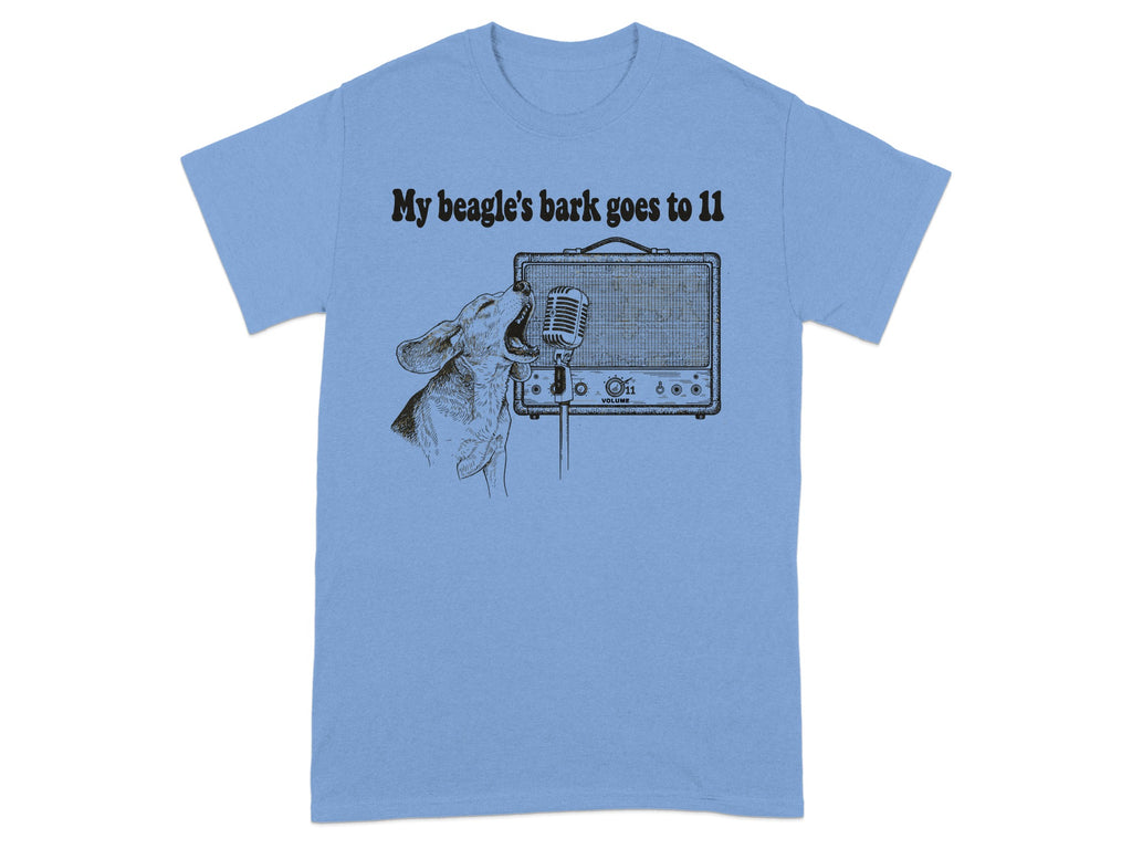 My beagle's bark goes to 11 T-shirt product
