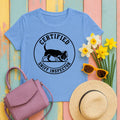 Certified Sniff Inspector Beagle T-Shirt in Carolina Blue