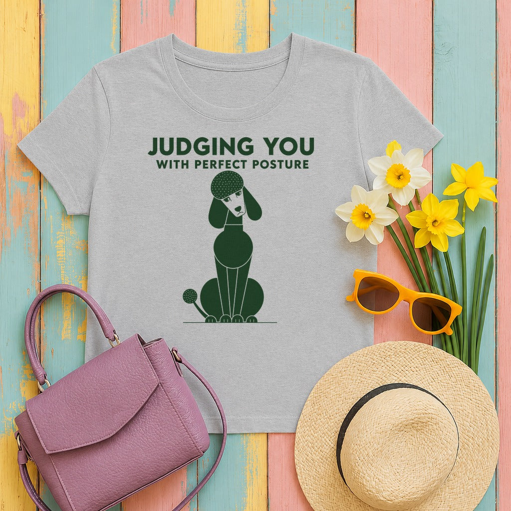 Judging Poodle T-Shirt in Sport Grey