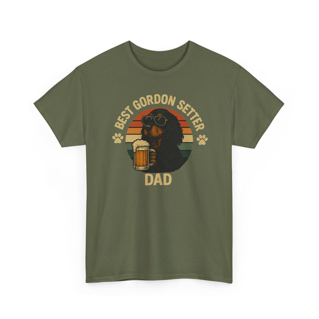 Best Gordon Setter Dad with Beer Graphic T-Shirt