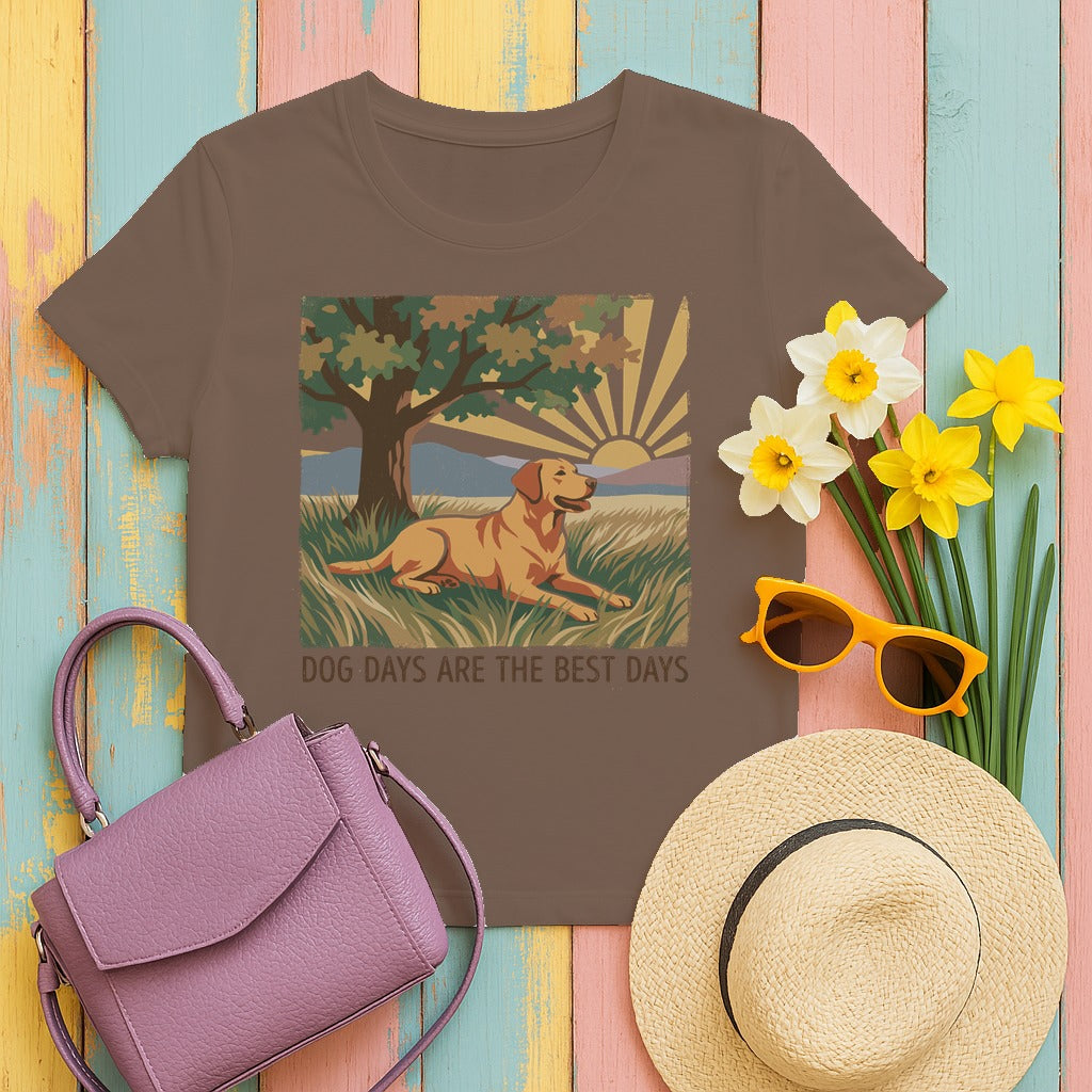 Dog Days Golden Retriever T-Shirt in Espresso