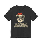 Santa's Least Obedient Helper Schnauzer Christmas T-Shirt