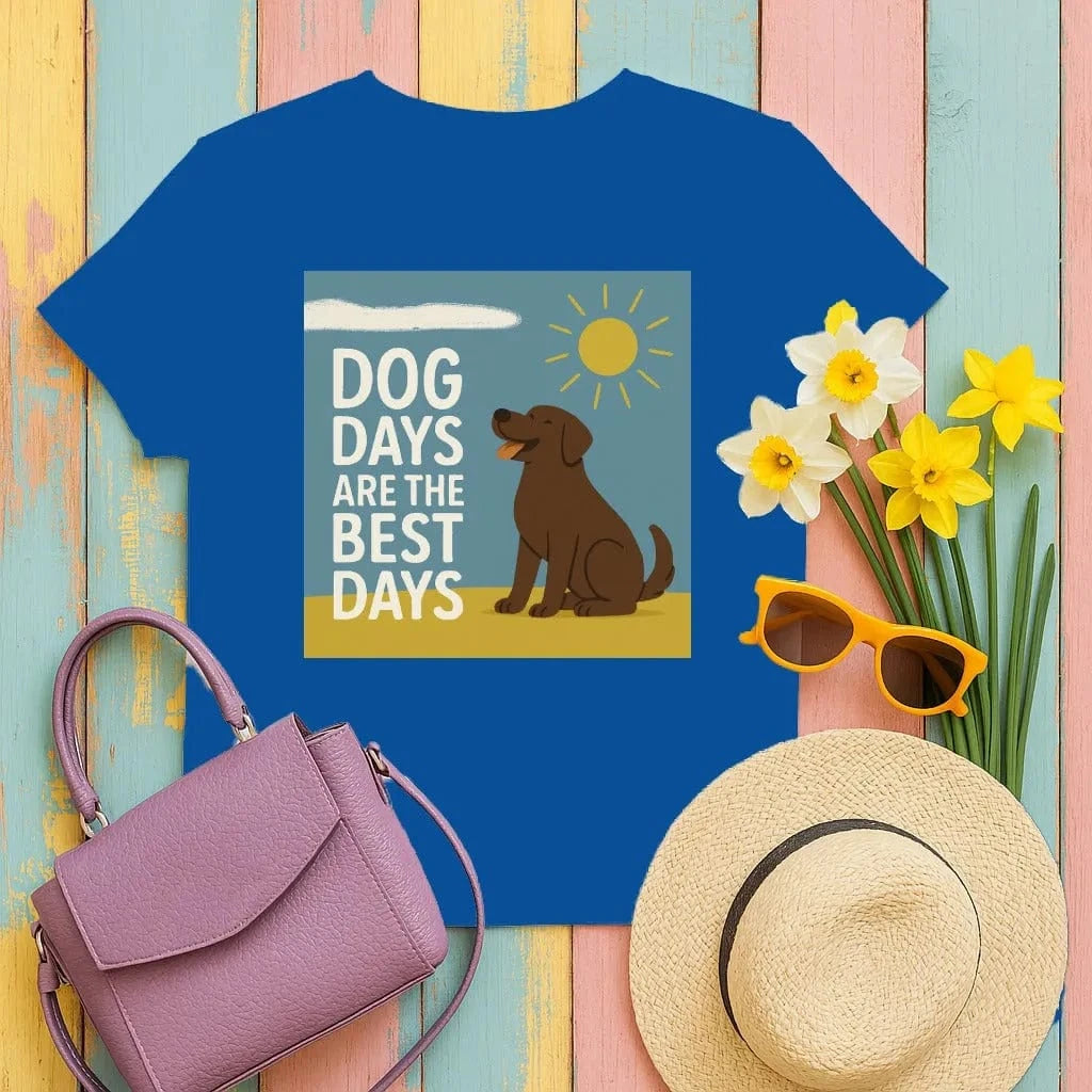 Dog Days Are the Best Days Chocolate Lab T-Shirt T-shirt