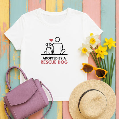 Adopted By A Rescue Dog Graphic T Shirt product