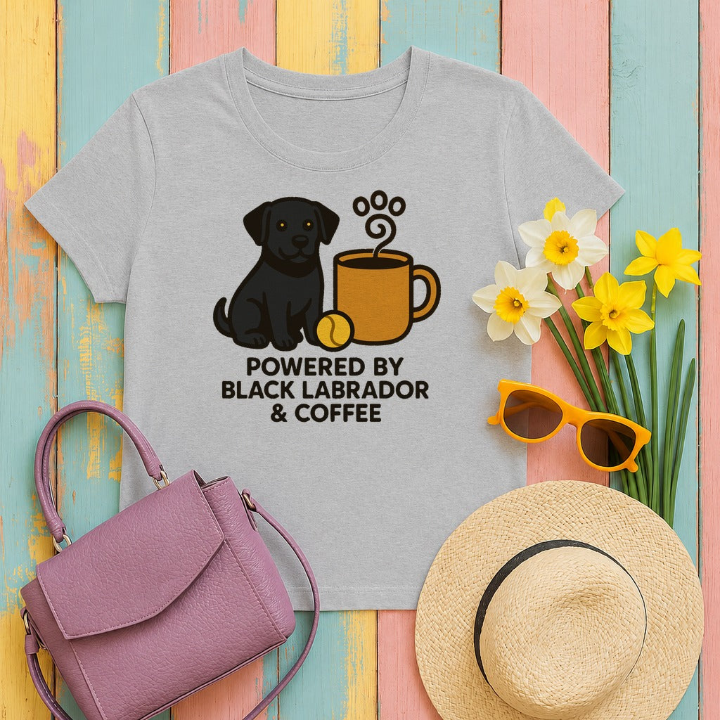 Black Lab & Coffee Daily Fuel Premium T-Shirt in Sport Grey