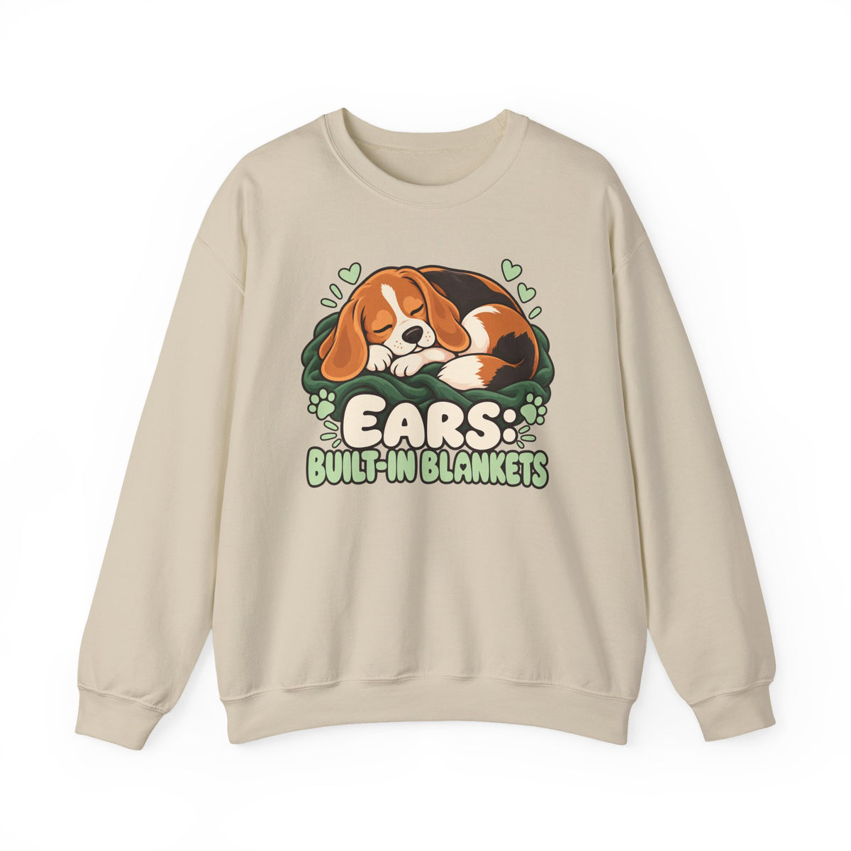 Ears Built-In Blankets Beagle Sweatshirt in Sand