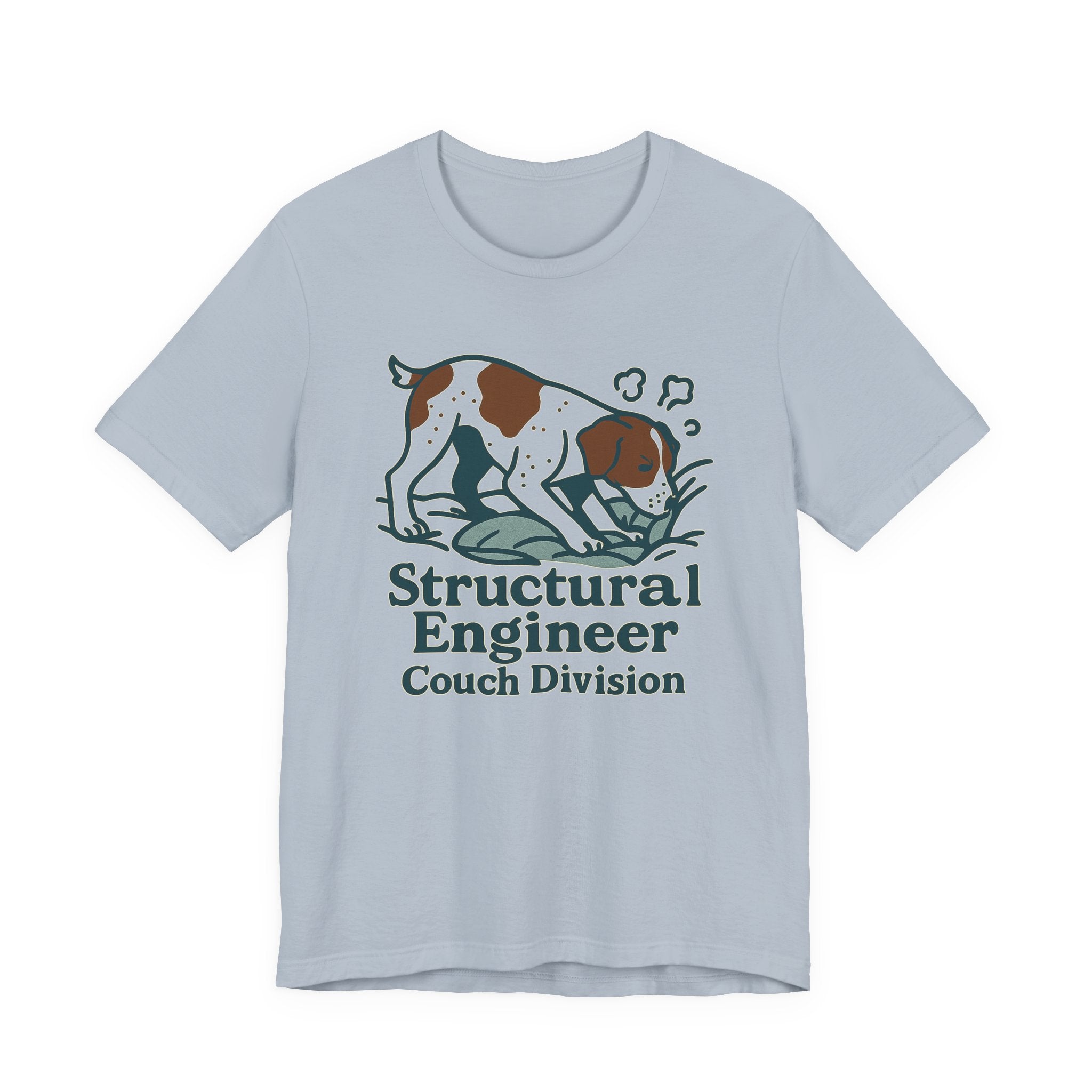 Brittany Spaniel Structural Engineer, Couch Division Tee