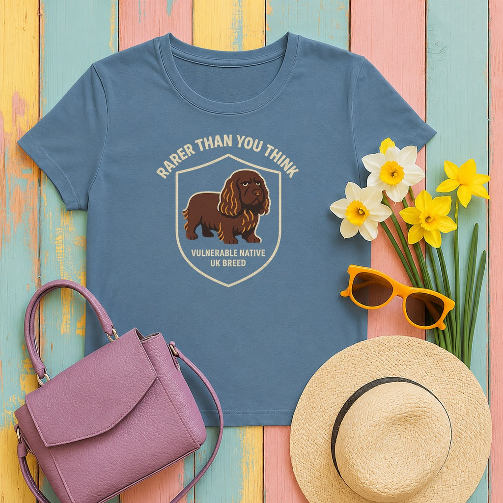 Sussex Rarer Than You Think Tee in Steel Blue