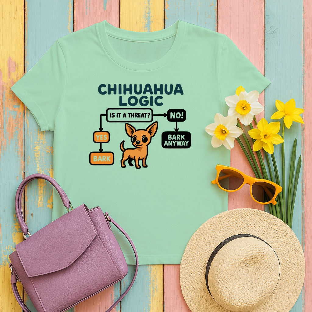 The Chihuahua Logic Premium T-Shirt in Mint Green