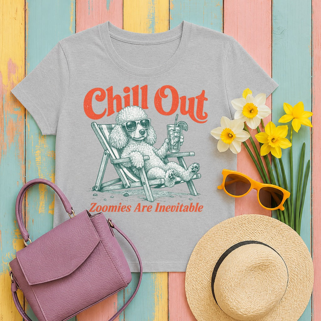 The Chill Poodle Club T-Shirt in Sport Grey