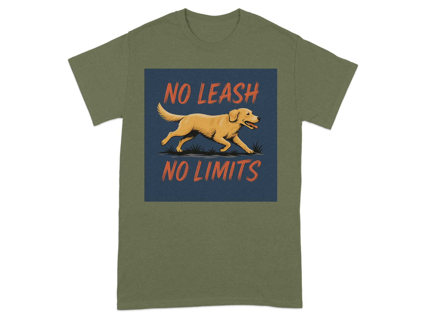 No Leash No Limits Dog Graphic T-shirt product