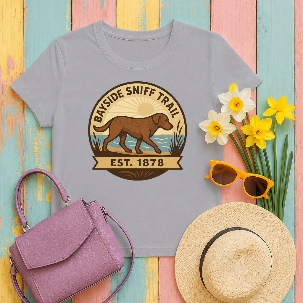 Chesapeake Bayside Sniff Trail Tee in Athletic Heather
