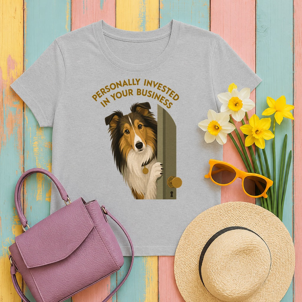 Invested Sheltie T-Shirt in Sport Grey
