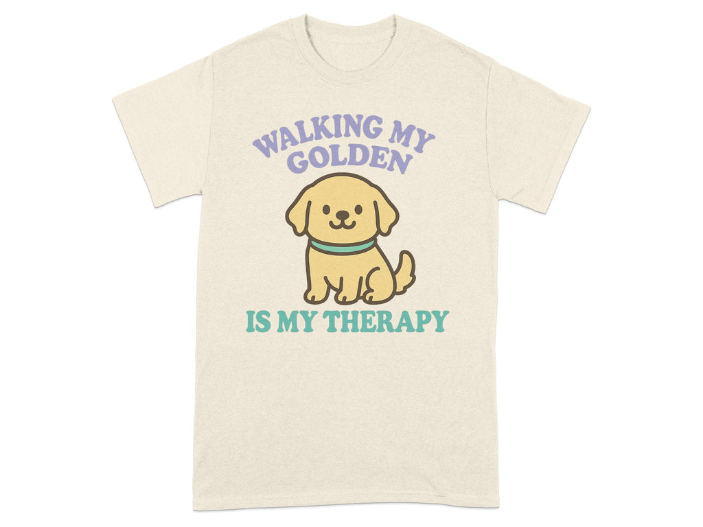 Walking My Golden Is My Therapy T-shirt