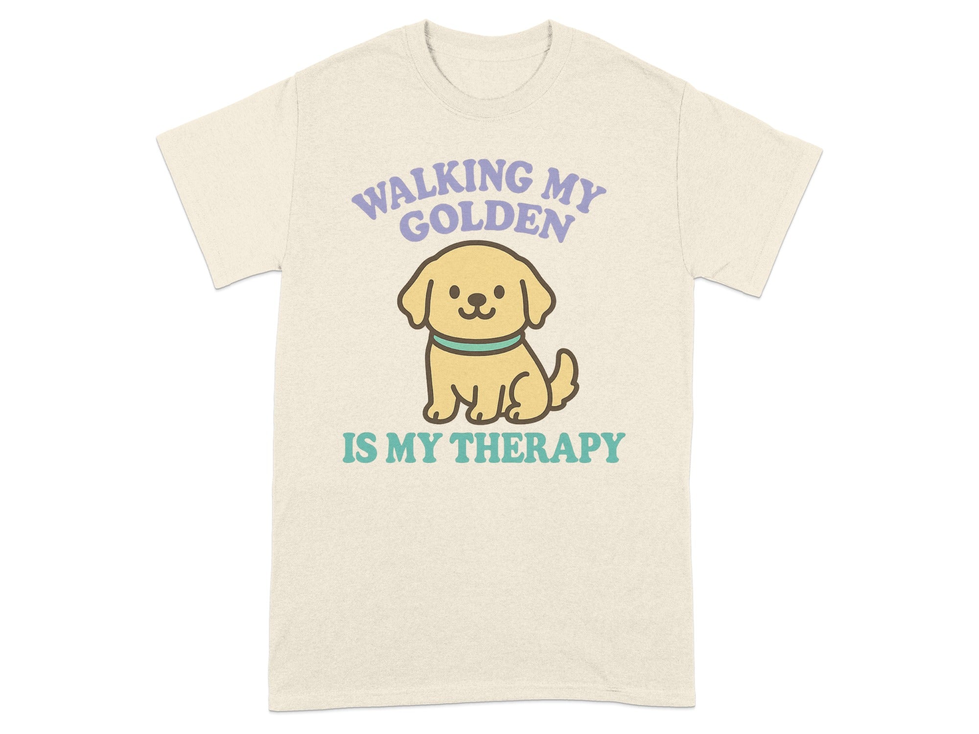 Walking My Golden Is My Therapy T-shirt