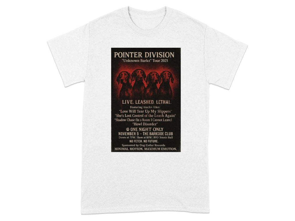Pointer Division Unknown Barks Tour 2025 Concert T-Shirt White T-shirt