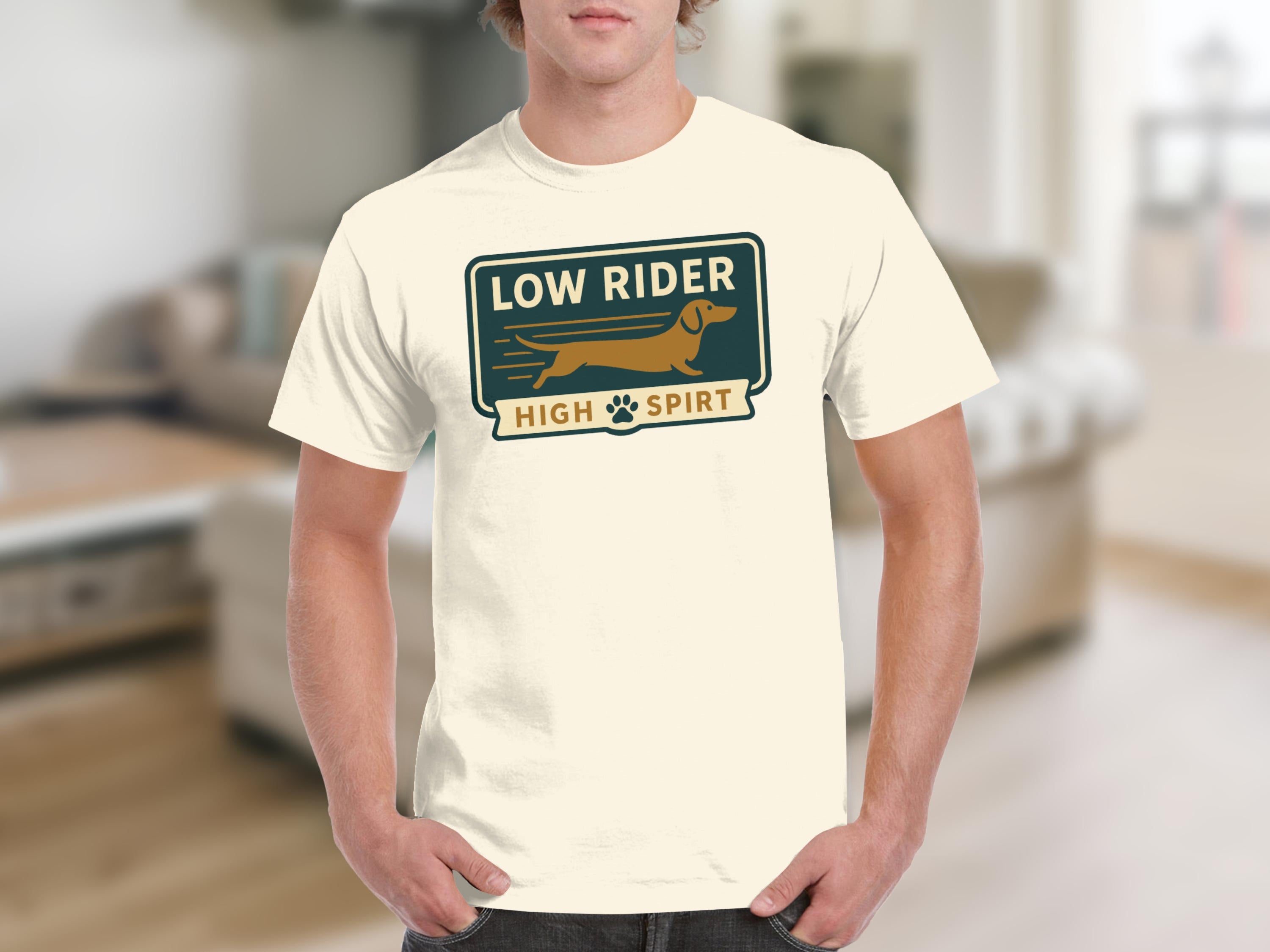 Low Rider High Spirt Dachshund Graphic T-shirt