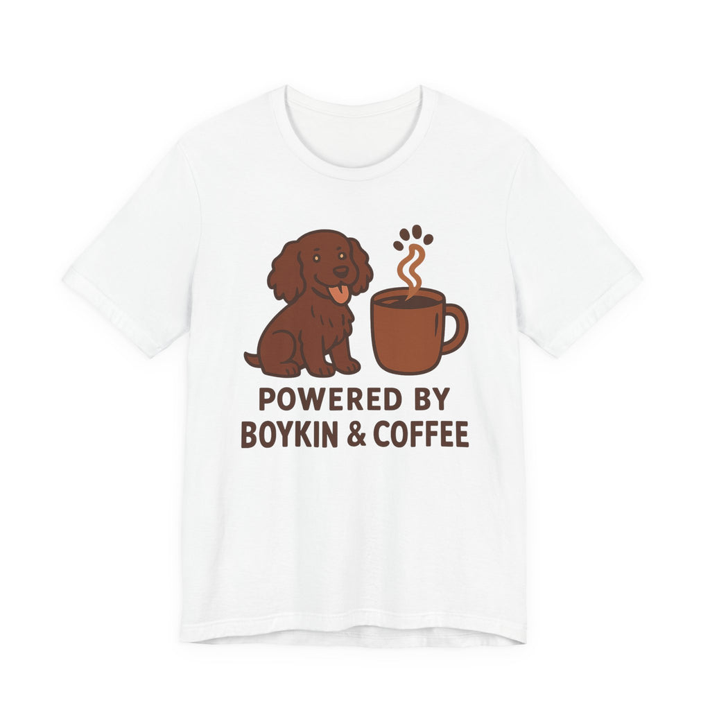 Boykin Spaniel Powered by Boykin & Coffee Tee