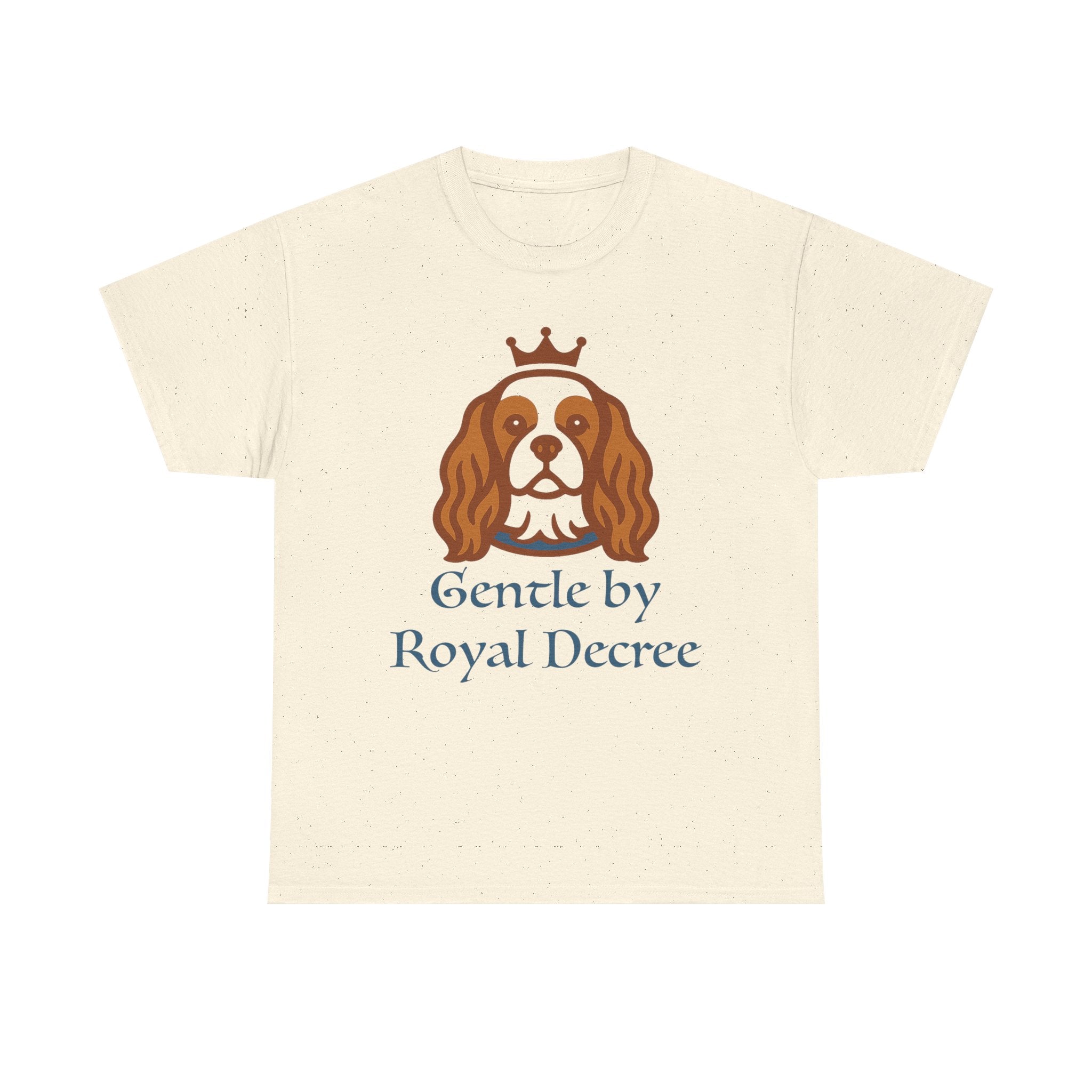 Cotton Tee with Cavalier King Charles Spaniel 'Gentle by Royal Decree'