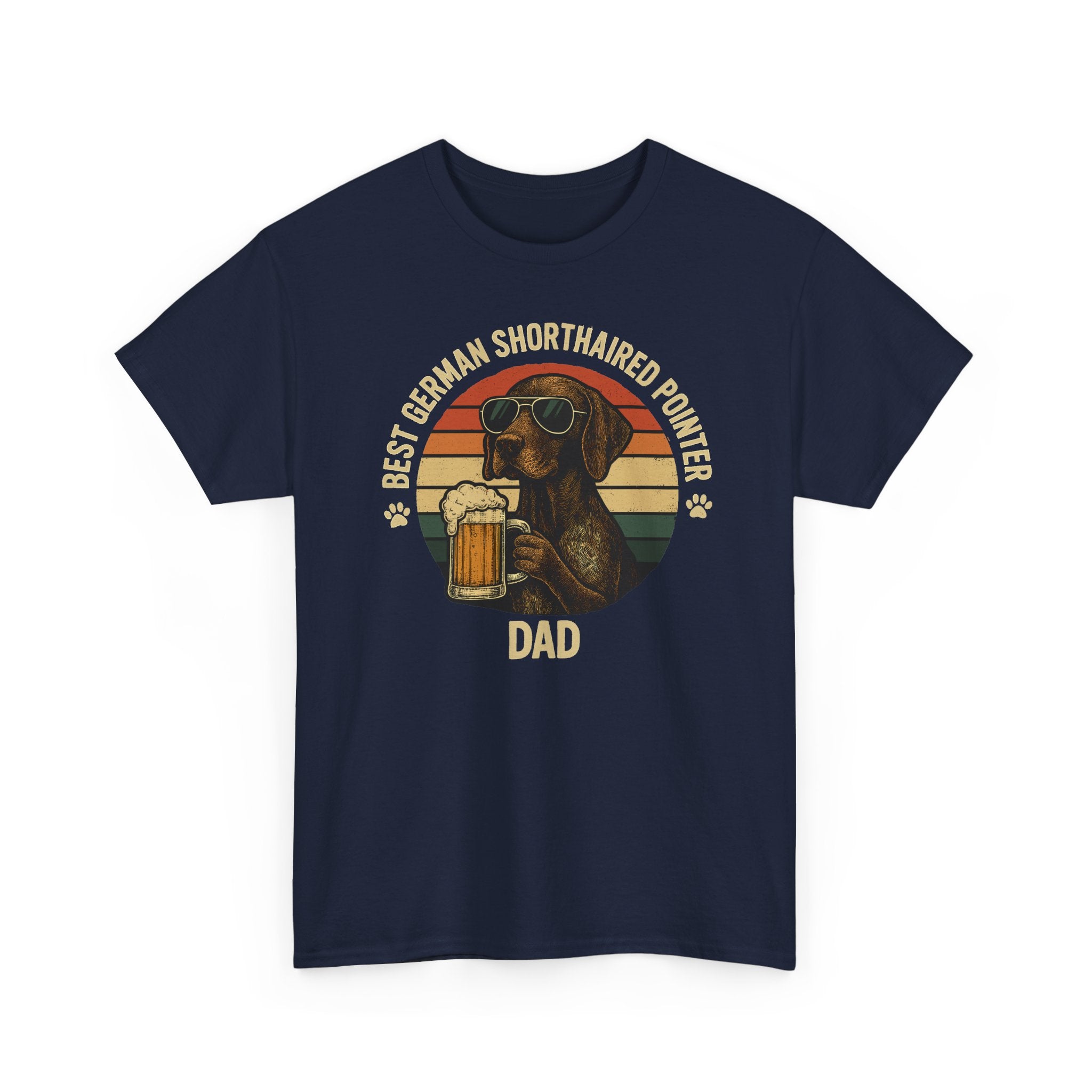 Best German Shorthaired Pointer Dad With Beer T-Shirt